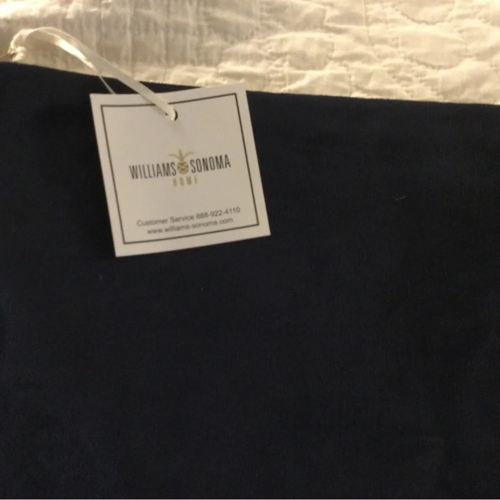 Williams Sonoma Navy Velvet Pillow Shams